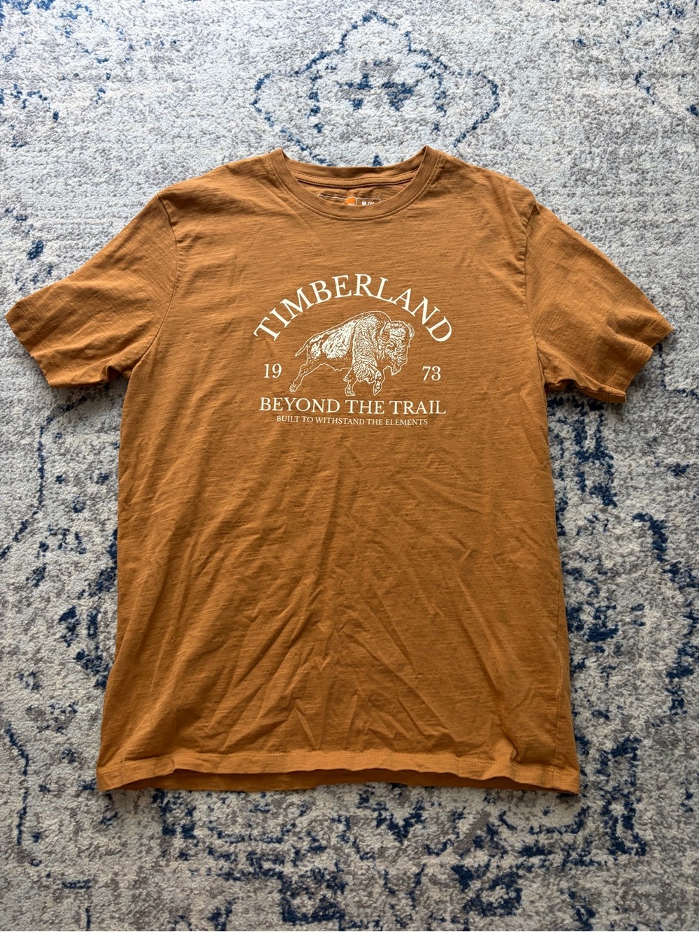 Timberland Rust Orange 'Beyond The Trail' Logo Tee